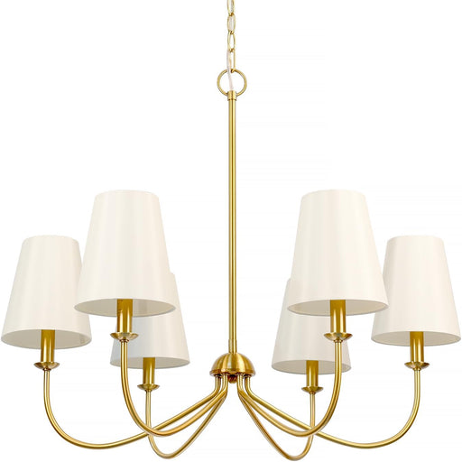 Brushed Brass 6 Light Linear Pendant ChandelierLine