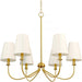 Brushed Brass 6 Light Linear Pendant ChandelierLine