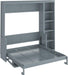 MurphyBed With Integrated Desk AndBookshelf Gray Storage