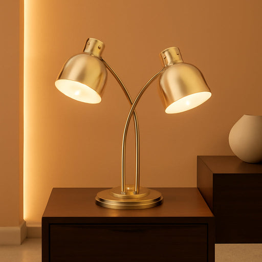 Golden Restaurant Warmer Dual Bulbs 500W Luminaire