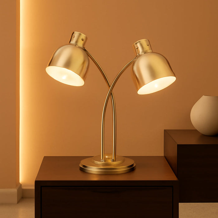 Golden Restaurant Warmer Dual Bulbs 500W Luminaire