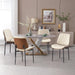 BV Mid Century Dining Chairs Set of 4, PU Leather Bentwood, Beige