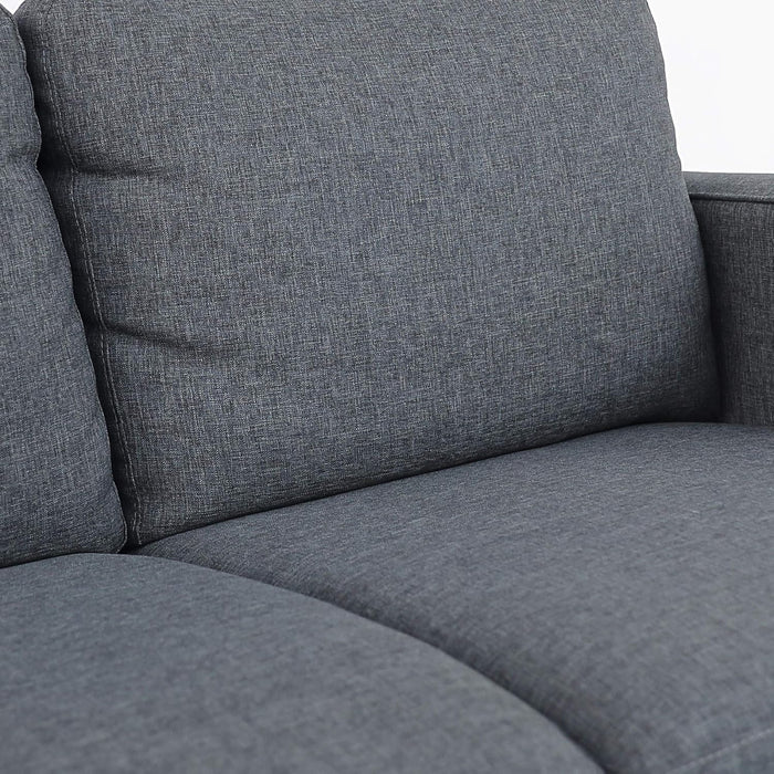 Gunmetal Modern Loveseat: Stylish and Comfortable