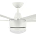 Merwry 52 In. Intergrated LED Matte White Ceiling Fan with Light and Remote Control