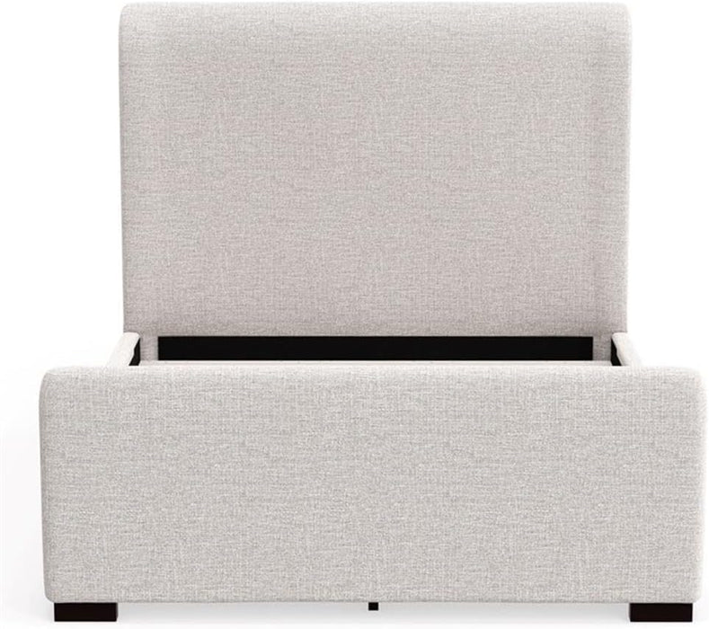 Adele Upholstered California King Platform Bed in Beige