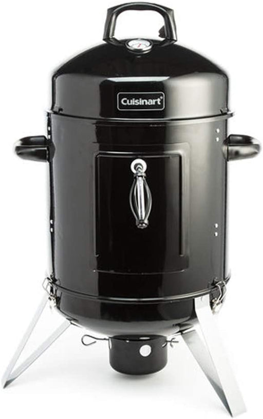 16” Vertical Charcoal Smoker, Integrated Thermometer, Water Bowl and Dual Vents Perfect for Smoked Brisket, Chrome Plated Grates Smoker Grill for BBQ, Camping, Tailgates