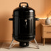 16” Vertical Charcoal Smoker, Integrated Thermometer, Water Bowl and Dual Vents Perfect for Smoked Brisket, Chrome Plated Grates Smoker Grill for BBQ, Camping, Tailgates