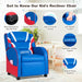 Kids Leather Recliner Chair with Side Pockets