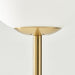 Brass Gold LED Floorstanding Luminaire Frosted Globe