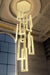 H158 Modern Chandelier 12 Rings Gold Chandelier Lighting Fixture High Ceiling Chandelier Suitable for Living Room Staircase Villa