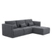 Drew Modular Sectional Sofa with Ottoman by Drew Barrymore, Charcoal