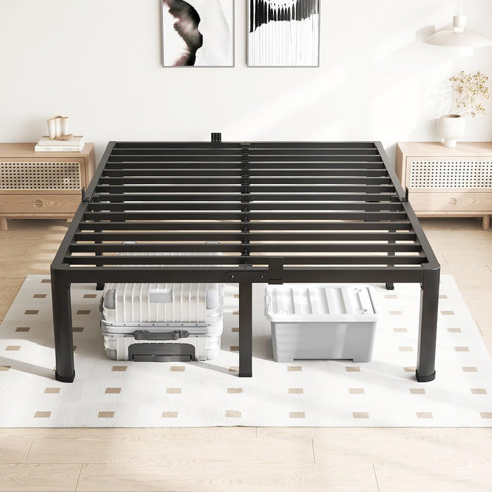 18 Inch Full Bed Frame with round Corners No Box Spring Needed