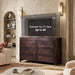 Brown Farmhouse 53InchWide 6Drawer Dresser With RusticHandles