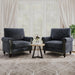 Dark Grey Upholstered Oversized Accent Chair 22Inch