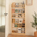 6 Tier behind the Door Bookshelf, Farmhouse Bookshelf Natural