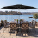 10 Ft Patio Umbrella Outdoor with Push Button Tilt, Black