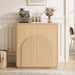 CHITA Sideboard Buffet Cabinet with Storage, Small Storage Cabinet with Doors and Shelves for Living Room Accent, Bar, Kitchen, Oak