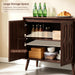 Dark Walnut 94.5In Wide MidCentury Modern Sideboard