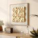 Framed 3D Wood Textured Wall Art, Large Modern Beige Geometric Wooden Artwork for Walls, Minimalist Neutral Square Paintings Wall Decor for Living Room, Dining Room, Bedroom, Office, 28X28 Inch