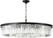 Black 39 Inch Crystal Chandelier Contemporary Lighting