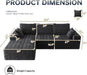 108-Inch Modular Sectional Couch With Oversized Chaise