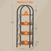 Small 4Tier Arched Bookshelf Industrial Metal Frame