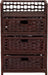 Woven 3 Drawer Chest with Cutout Handles