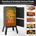 Charcoal Grills, 40" Vertical BBQ Smoker Grill with Built-In Thermometer, Adjustable Air Dampers, Removable Water Pan & Grill Grates for Backyard Picnics, Party, Outdoor Camping
