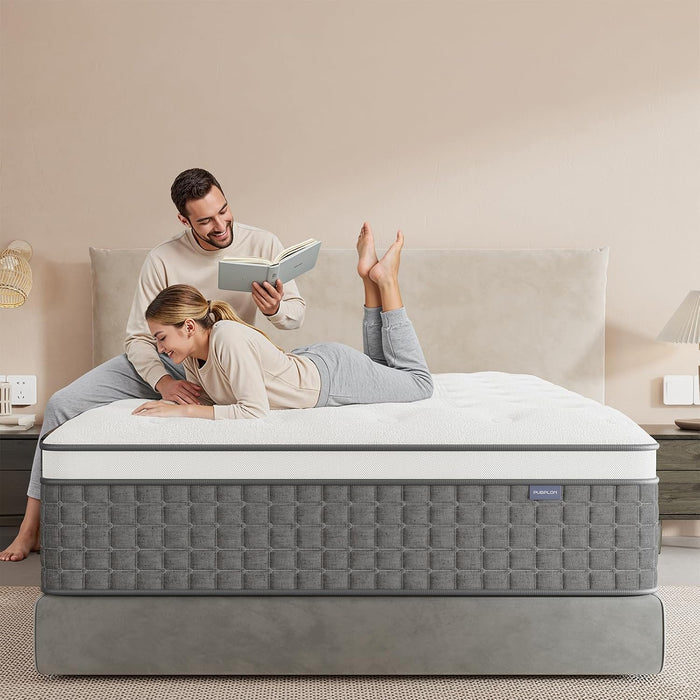 Full Size Mattress, 12 Hybrid Full Mattress in a Box, Medium Firm, Memory Foam & Pocket Springs for Pressure Relief, Motion Isolation, Certipur-Us Certified, Fiberglass Free, 365 Night Trial
