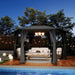 13x15 Ft Gray Hardtop Aluminum Gazebo OutdoorPatio