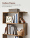 Bookcase, 5-Tier Bookshelf, Display Shelf and Room Divider, Freestanding Decorative Storage Shelving, Rustic Brown ULBC62BX, 27.6”L X 9.4”W X 62.6”H (70 X 24 X 159 Cm)