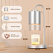 Candle Warmer Lamp with Timer & Dimmer, Height Adjustable Electric Wax Melt Warmer for Jar Candles, Gifts for Mom Home Decor, Silver