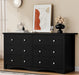 Black 6 Dresser for Bedroom
