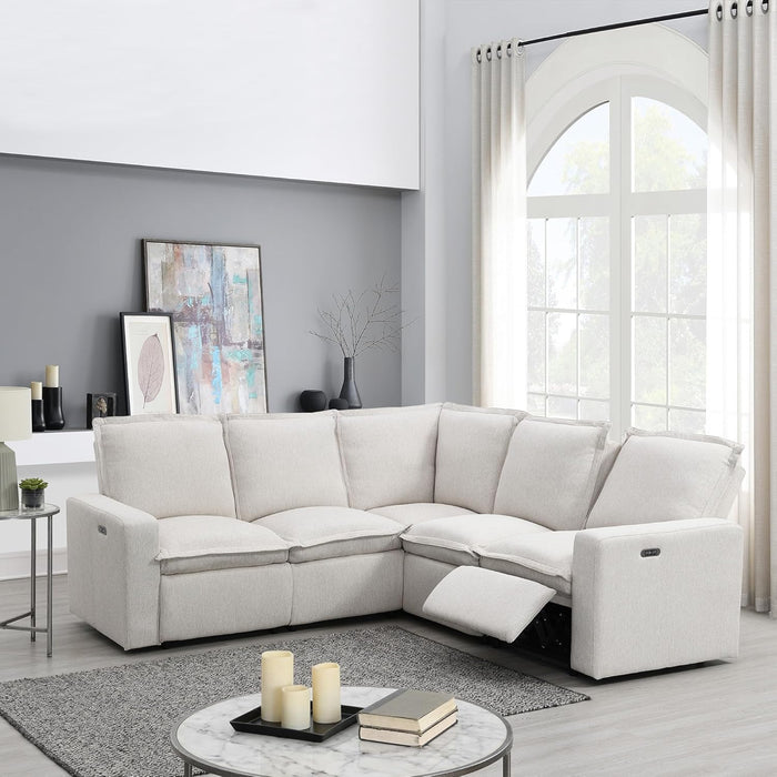 Symmetrical Power Reclining Sectional Sofa L-Shaped