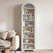 70.7'' Arched Bookcase, Modern Bookcase, Narrow Bookcase with Open Shelves, 8-Tier Tall Arched Bookshelf with Adjustable Shelves for Living Room, Home Office, White WT438SJ01