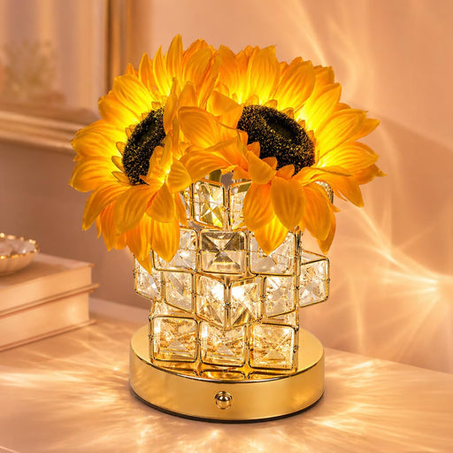 Sunflower Lamp, Mothers Day Gifts for Women, Rechargeable Flowers Night Light, Cordless Decorative Table Lamp with 3 Color Temperatures, Birthday Gifts for Grandma Girlfriend, Bedroom Decor