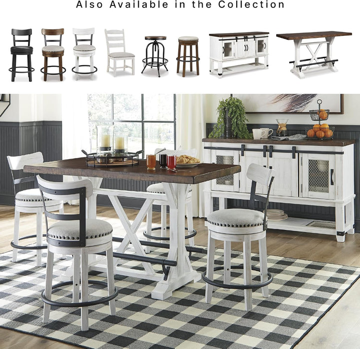 Signature Design by Ashley Farmhouse Counter Height Dining Table, White