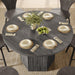 Round FortySevenInch Dining Table Charcoal Grey Model