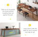 Mid-Century Long Desk Table - 63" Simple Modern Extra Long 2-Person Wood Computer Workstation for Home Office Work in Walnut, 63" W X 20" D