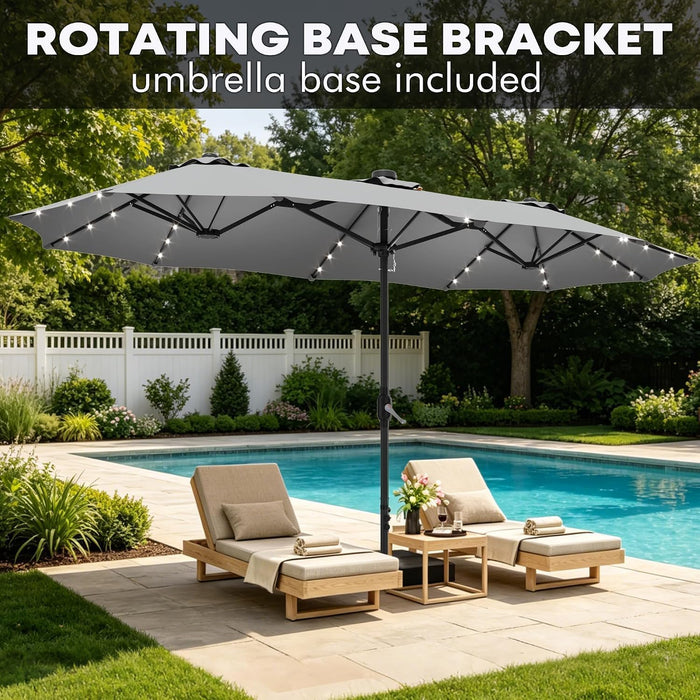 Patio Double-Sided Umbrellas with Base