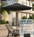 10FT Patio Umbrella, Outdoor Umbrella with Push Button Tilt and Crank, 8 Sturdy Ribs, UV Protection & Waterproof Market Umbrella for Pool, Backyard, Beach,Deck