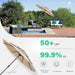 9FT 3 Tier Patio Umbrella Outdoor Market Umbrella Table Umbrellas with 8 Ribs 1.5 Pole Push Button Tilt and Crank UV Protection for Garden,Beige