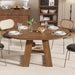 Extendable Round Dining Table 43.3-59 Inches Walnut