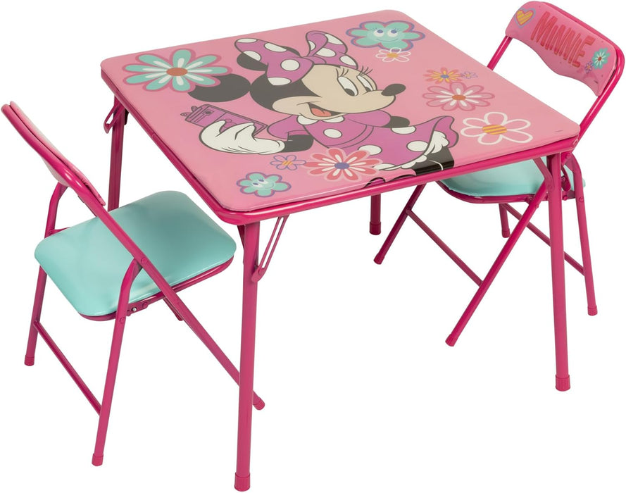 Mouse Kids Table & Chairs Set for Kid and Toddler 36 Months up to 7 Years, Includes: 1 Table (24"L X 24"W X 20"H), 2 Chairs (13"L X 13.5"W X 21"H) Weight Limit: 70 Lb