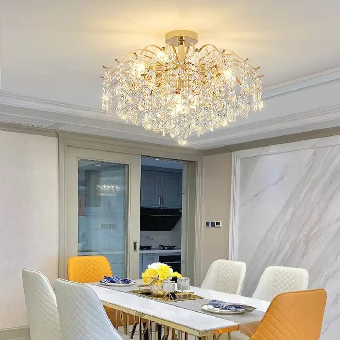 Modern Crystal LED Lights Chandelier for Living Room Decor Bedroom Ceiling Lamp Hanging Light Fixture Home Decoration Luxury