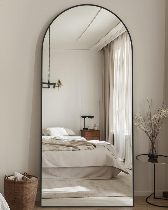 Floor Mirror, 46"×86" Full Length Mirror with Stand for Bedroom Living Room, Black