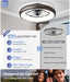 【Upgraded】 Ultra Low Profile Ceiling Fans with Lights and Remote Ultra Quiet 25 Db, 21" Modern Flush Mount Ceiling Fan LED Ceiling Fan