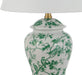Penelope Ginger Jar 22" LED Table Lamp, White/Green
