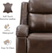 Genuine Leather Power Recliner Chairs for Adults, Wall Hugger RV Recliner with Power Headrest & Charging Ports, Electric Recliner Sofa Chair for Living Room, Dark Brown
