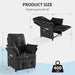 Power Recliner Chair for Adults with Heated & Massage, Adjustable Electric Reclining Chair Sofa with Armrest Pillow, Single Sofa with Side Pocket for Living Room, Linen, Dark Grey